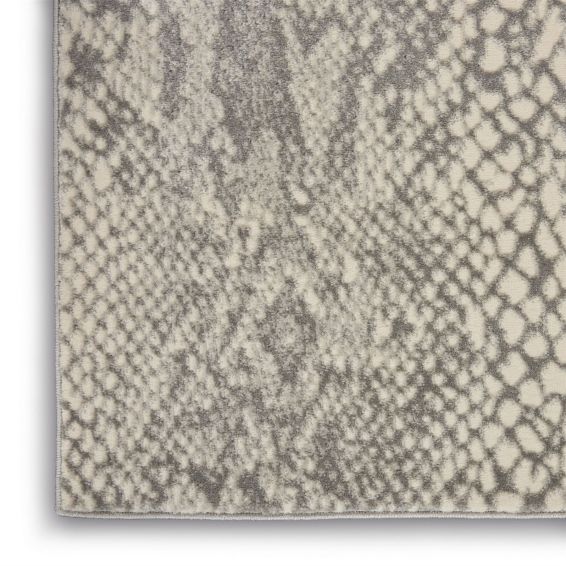 Solace Designer Print Rugs SLA06 in Ivory Grey by Nourison