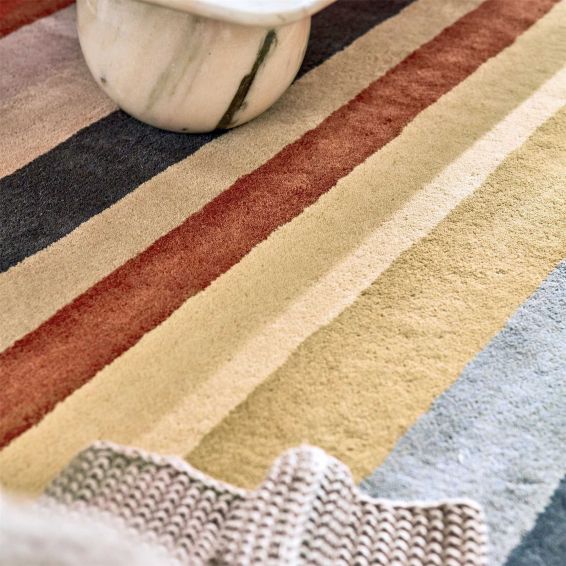 Rosita Stripe Wool Rugs 140402 Harissa by Harlequin