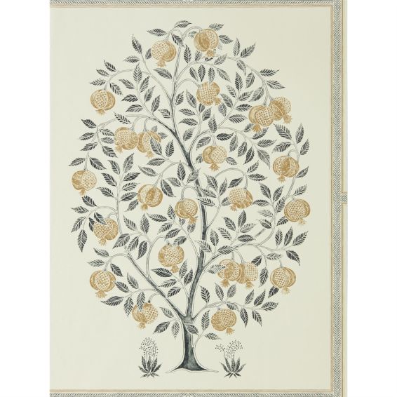 Anaar Tree Wallpaper 216791 by Sanderson in Charcoal Gold