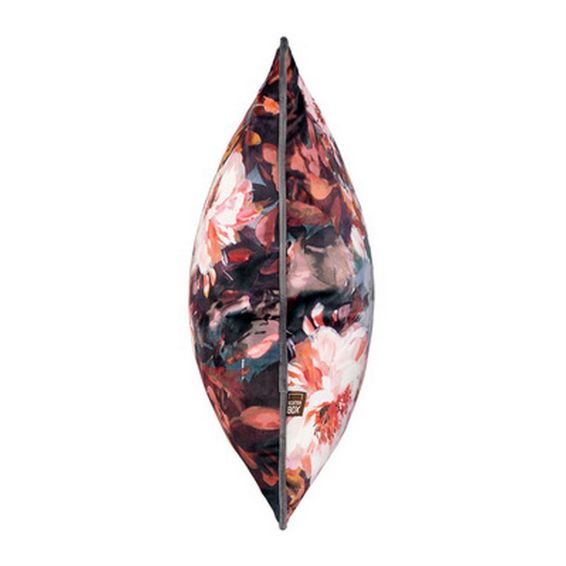 Alexis Floral Cushion in Charcoal Rust