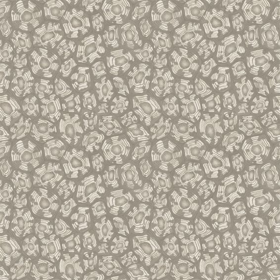 Savanna Shell Wallpaper 119 4022 by Cole & Son in Shell Mica Taupe Metallic Gilver