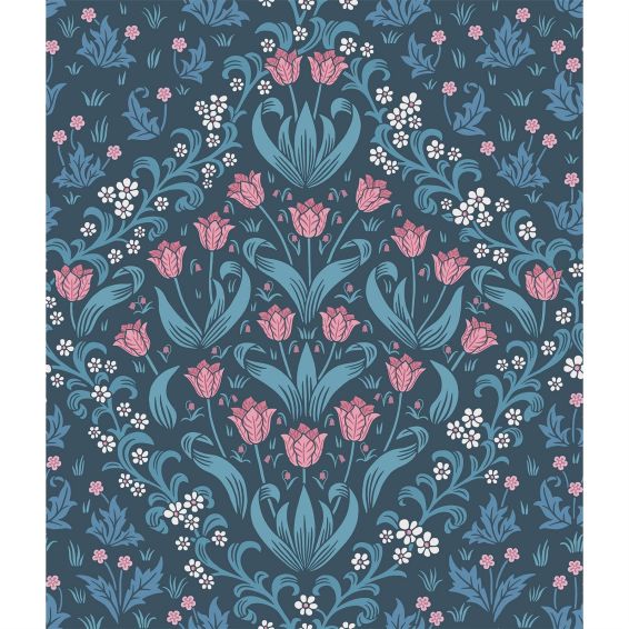 Tudor Garden Wallpaper 2004 by Cole & Son in Denim Blue