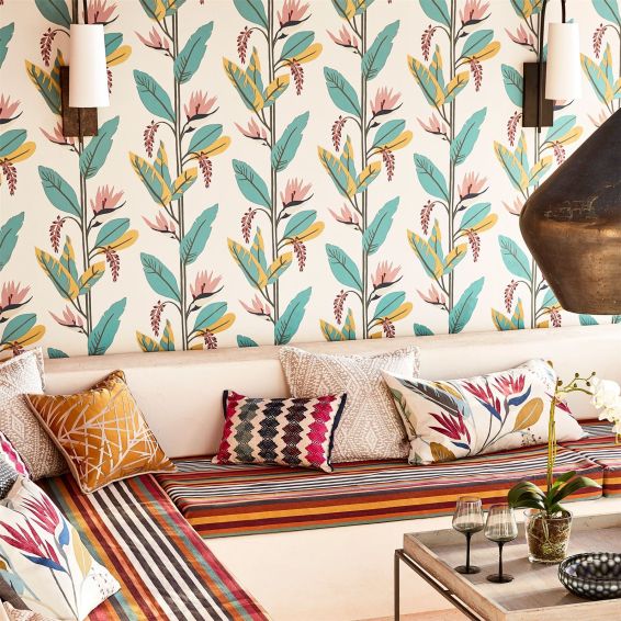 Llenya Wallpaper 112239 by Harlequin in Blush Harbour Gold