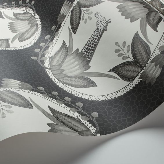 Ardmore Cameos Wallpaper 9043 by Cole & Son in Soot Snow