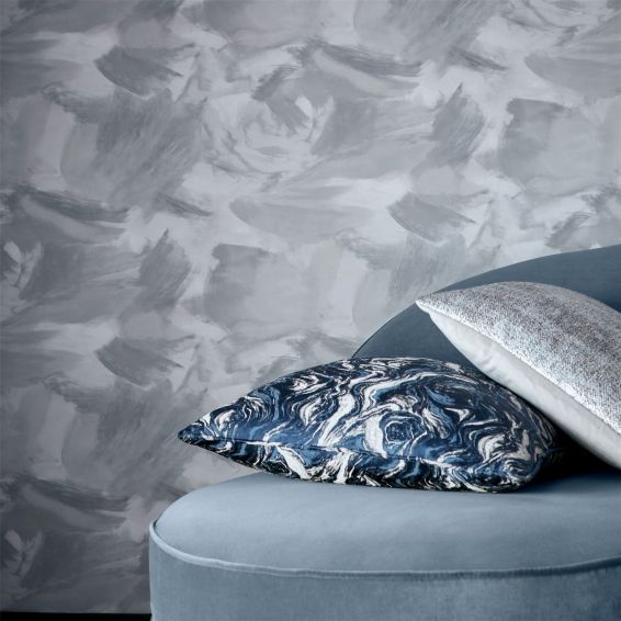 Astratto Wallpaper W0163/01 by Clarke & Clarke in Dove Grey