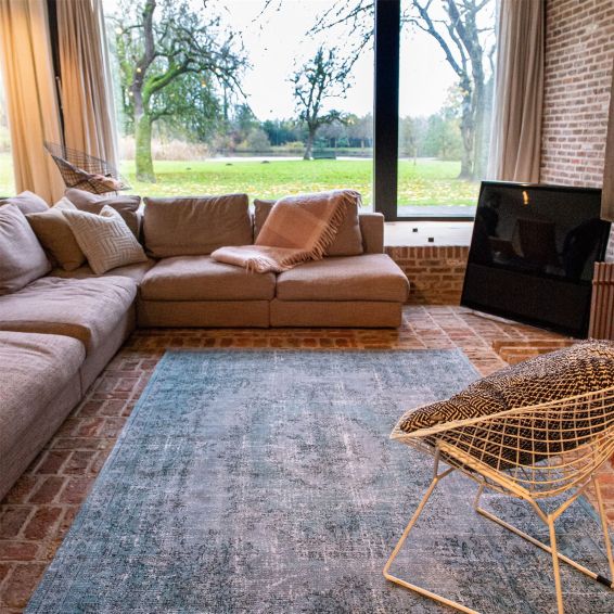 Louis De Poortere Designer Da Mosto Rugs in 9140 Dandolo Blue