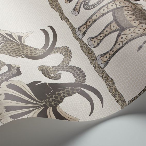 Safari Dance Wallpaper 8036 by Cole & Son in Parchment White
