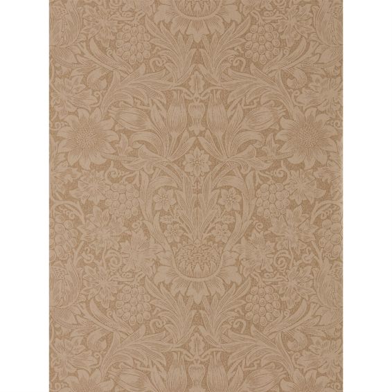 Pure Sunflower Wallpaper 216046 by Morris & Co in Copper Russet
