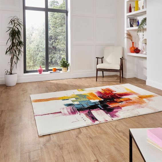 Sunrise 20752 Abstract Modern Rugs in Multicolour