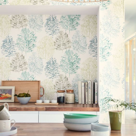 Soetsu Tree Wallpaper 112002 by Scion in Kiwi Slate Grey