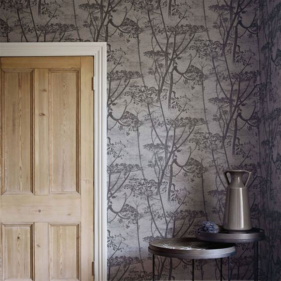Cow Parsley Wallpaper 8026 by Cole & Son in Charcoal Grey