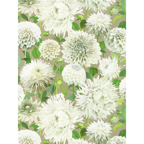 Dahlia Wallpaper 2112844 by Harlequin in Sail Cloth Meadow Gilver