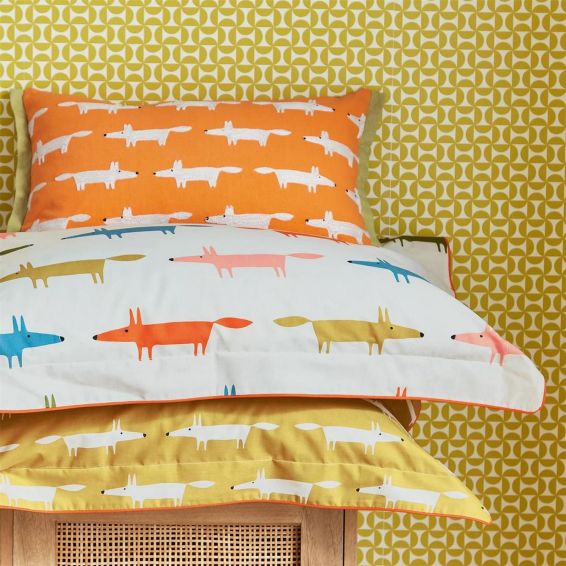 Mr Fox Birthday Cushion by Scion in Confetti