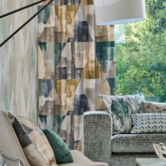 Vertices Wallpaper 111702 by Harlequin in Teal Stone Grey