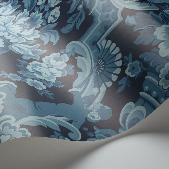 Lola Wallpaper 13041 by Cole & Son in China Blue