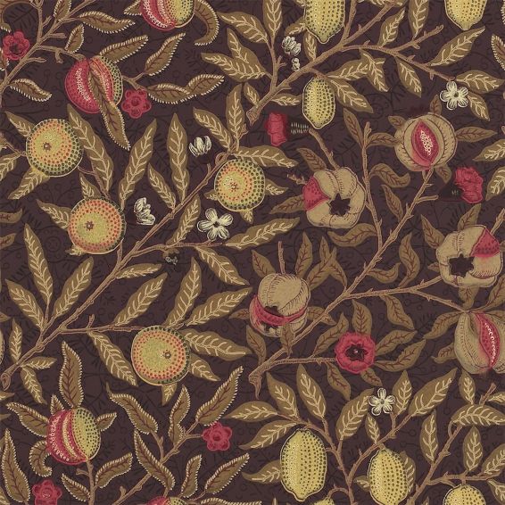 Fruit Wallpaper 210397 by Morris & Co in Wine Manilla