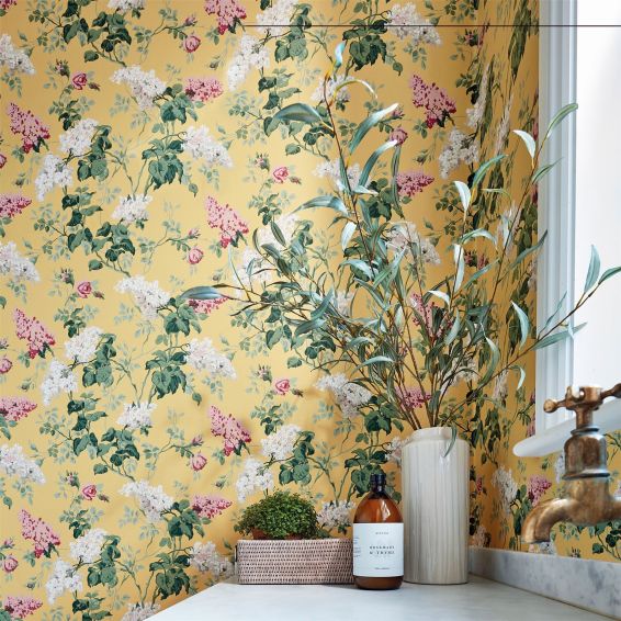 Sommerville Wallpaper 217051 by Sanderson in Carmen Daffodil