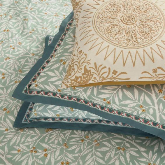 Morris Room Willow Cushion by Morris & Co x V&A in Gold Yellow