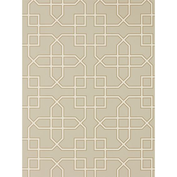 Hampton Trellis Wallpaper 216659 by Sanderson in Linen Beige