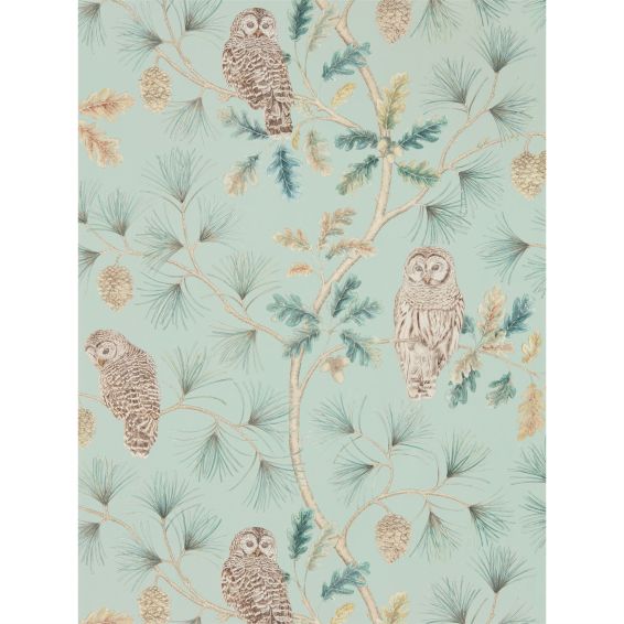 Owlswick Wallpaper 216595 by Sanderson in Whitstable Blue