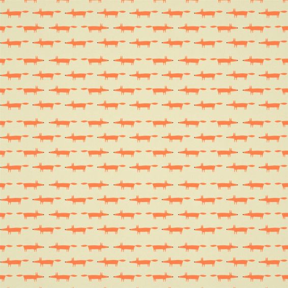 Little Fox Wallpaper 112262 by Scion in Ginger Orange