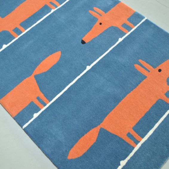 Scion Mr Fox Rugs 25318 Denim