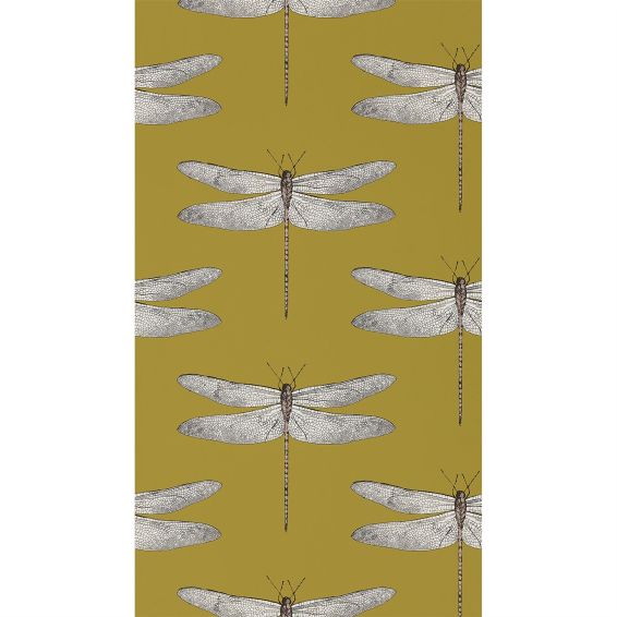 Demoiselle Wallpaper 111244 by Harlequin in Ochre Grape Purple
