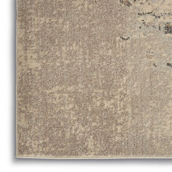 Celestial Modern Abstract Rugs CES02 in Ivory Grey by Nourison