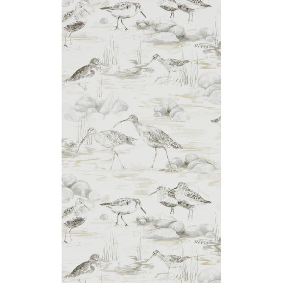 Estuary Birds Wallpaper 216493 by Sanderson in Chalk Sepia Brown