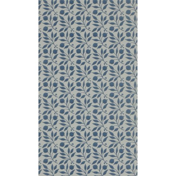Rosehip Wallpaper 214711 by Morris & Co in Indigo Blue