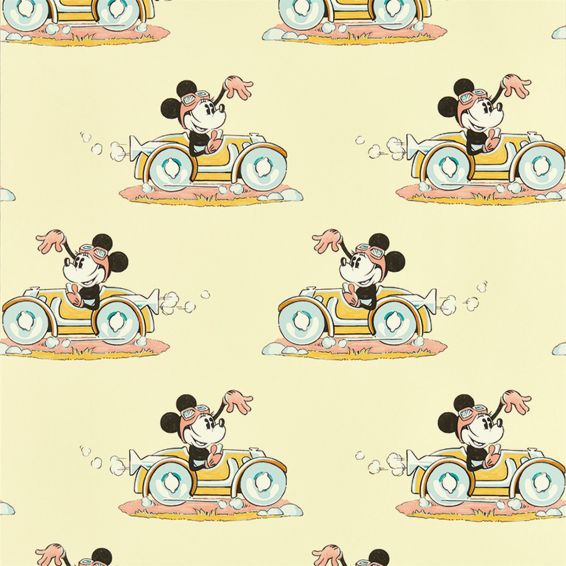 Minnie on the Move Wallpaper 217269 by Disney Home x Sanderson in Sherbet