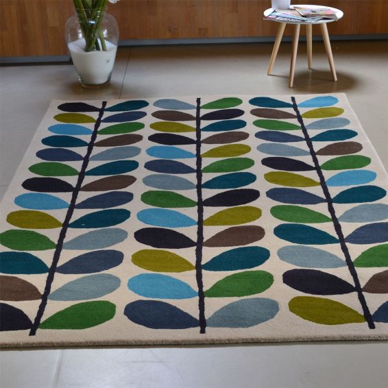 Multi Stem Rugs 59507 in Kingfisher by Orla Kiely