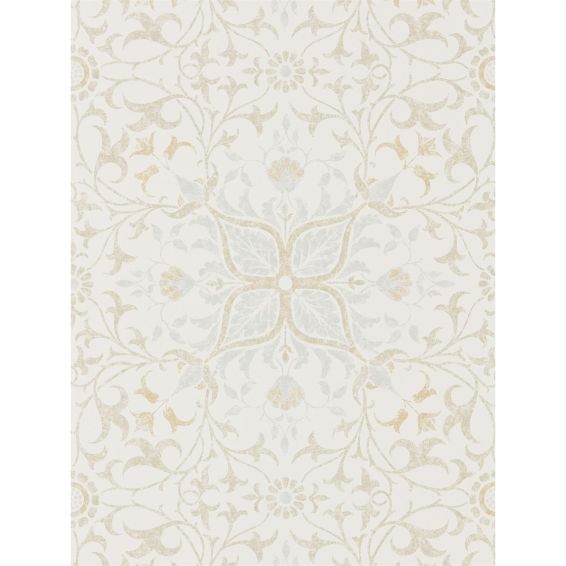 Pure Net Ceiling Wallpaper 216038 by Morris & Co in Cream Eggshell