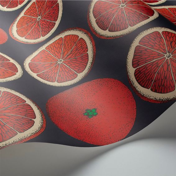 Arance Wallpaper 24046 by Cole & Son in Blood Orange Ink Blue