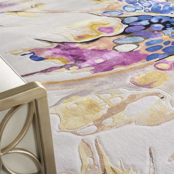 Prismatic PRS20 Abstract Wool Rugs in Grey Purple