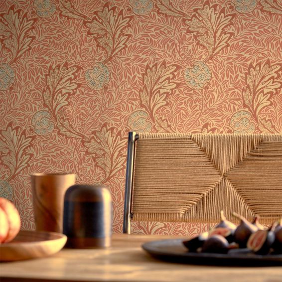Apple Wallpaper 216688 by Morris & Co in Rust Gold