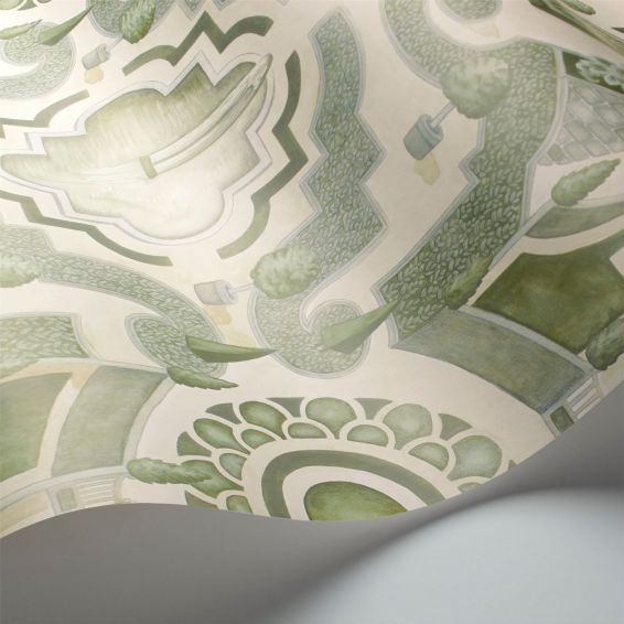Topiary Wallpaper 2005 by Cole & Son in Leaf Green