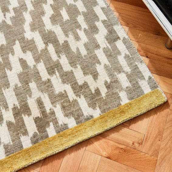 Uteki Geometric Diamond Wool Rugs 023604 in Slate Grey