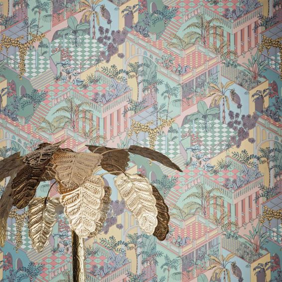 Miami Wallpaper 6023 by Cole & Son in Pastel Multi