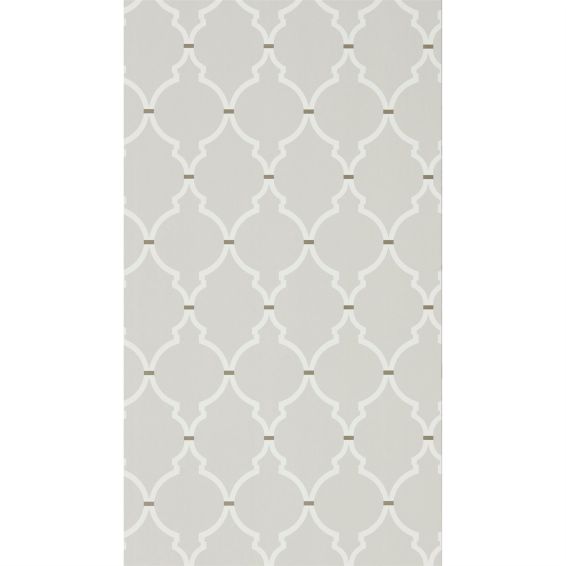 Empire Trellis Wallpaper 216335 by Sanderson in Silver Calico