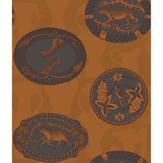 Matrinah Wallpaper 4022 by Cole & Son in Burnt Orange