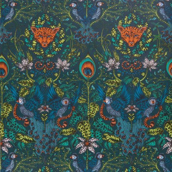 Amazon Wallpaper W0098 03 by Emma J Shipley in Navy Blue