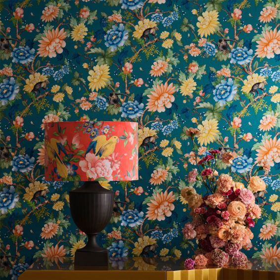 Sapphire Garden Wallpaper W0133 03 by Wedgwood in Sapphire