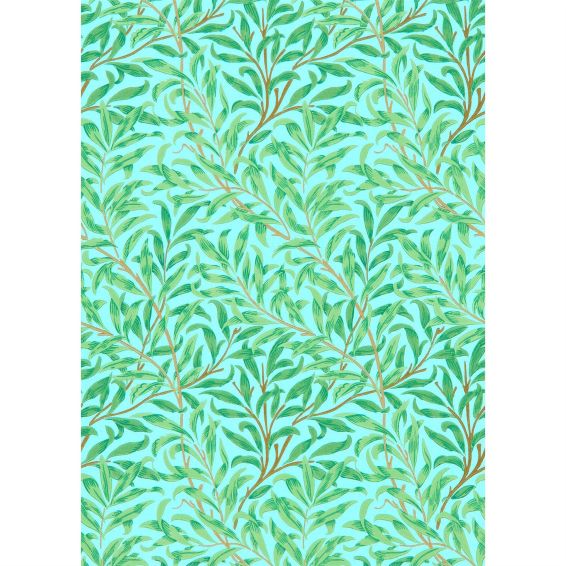 Willow Bough Wallpaper 216948 by Morris & Co in Sky Leaf Green