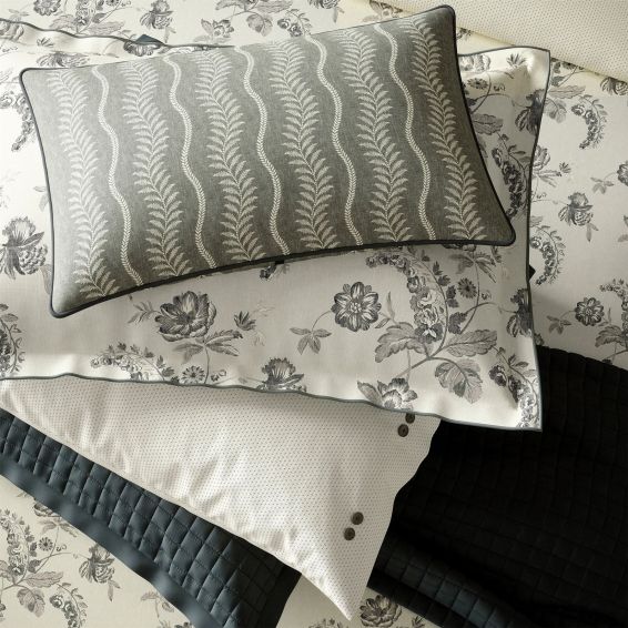 Ariane Cushion by Bedeck of Belfast in Charcoal Linen