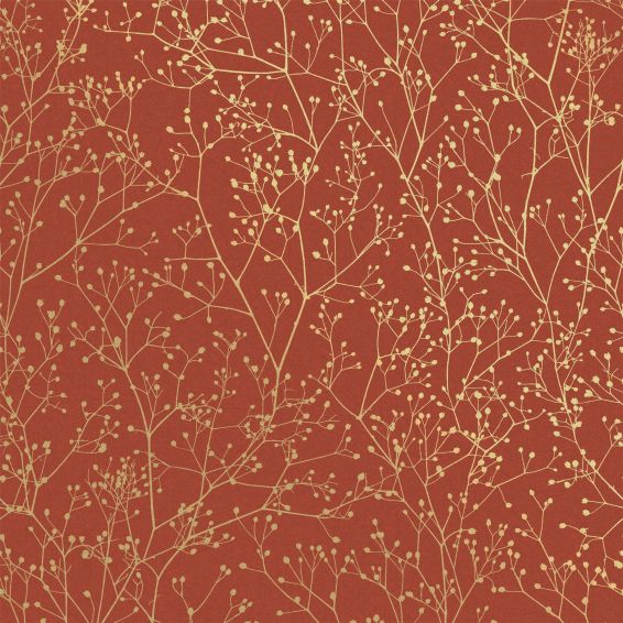 Gypsophila Wallpaper 120401 by Clarissa Hulse in Paprika Gold