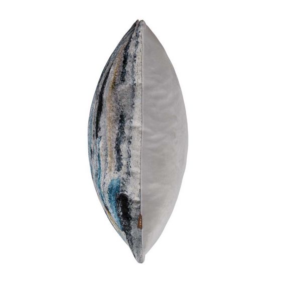 Elysia Elysia Painterly Cushion in Blue and Yellow
