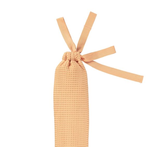 YuYu Cotton Waffle Hot Water Bottle in Papaya Orange