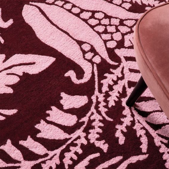 Baroque 162902 Wool Rugs by Ted Baker in Pink
