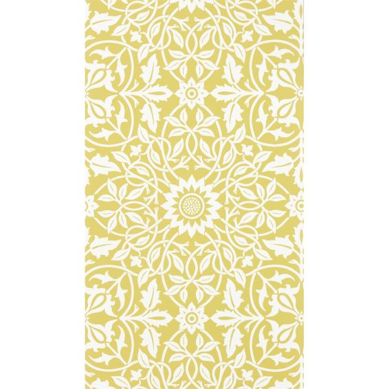 St James Ceiling Wallpaper 217078 by Morris & Co in Sunflower Yellow